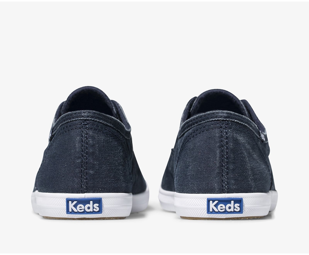 Keds Womens Slip Ons Navy - Chillax Washable - 675YLBZMW